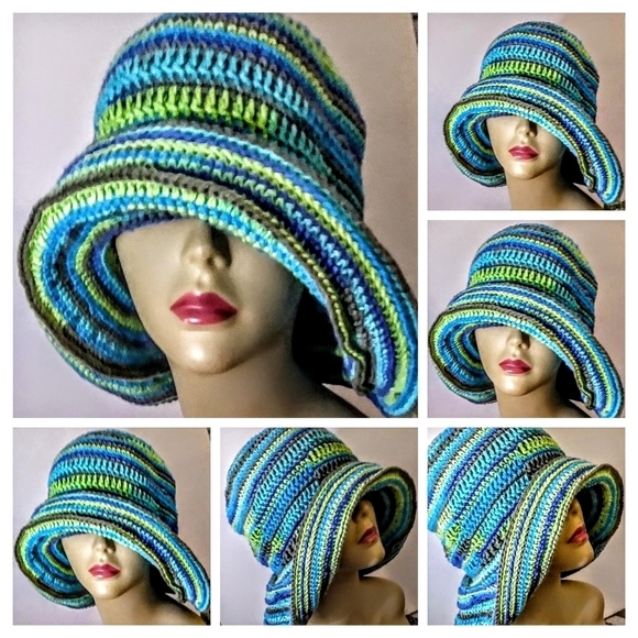 NWT Eco-friendly Cotton Retro Versatile Crochet Flapper Hat main image 11
